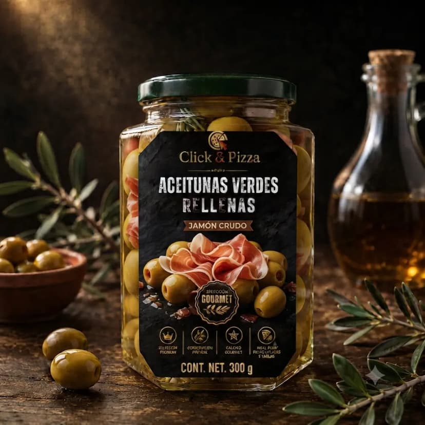 Aceituna rellena de Jamón Crudo